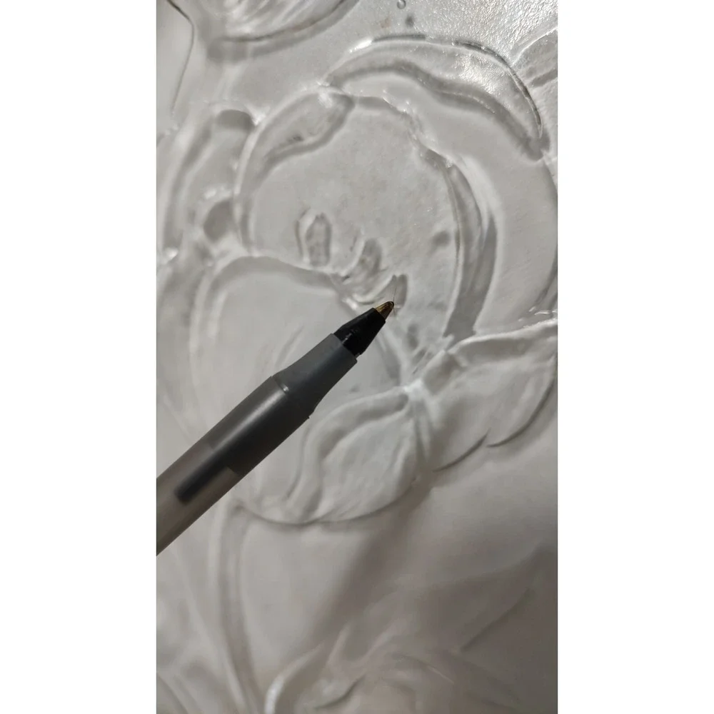 Vintage Kig Group Round Serving Platter Embossed Tulips‎ Clear Glass 13 inch SEE